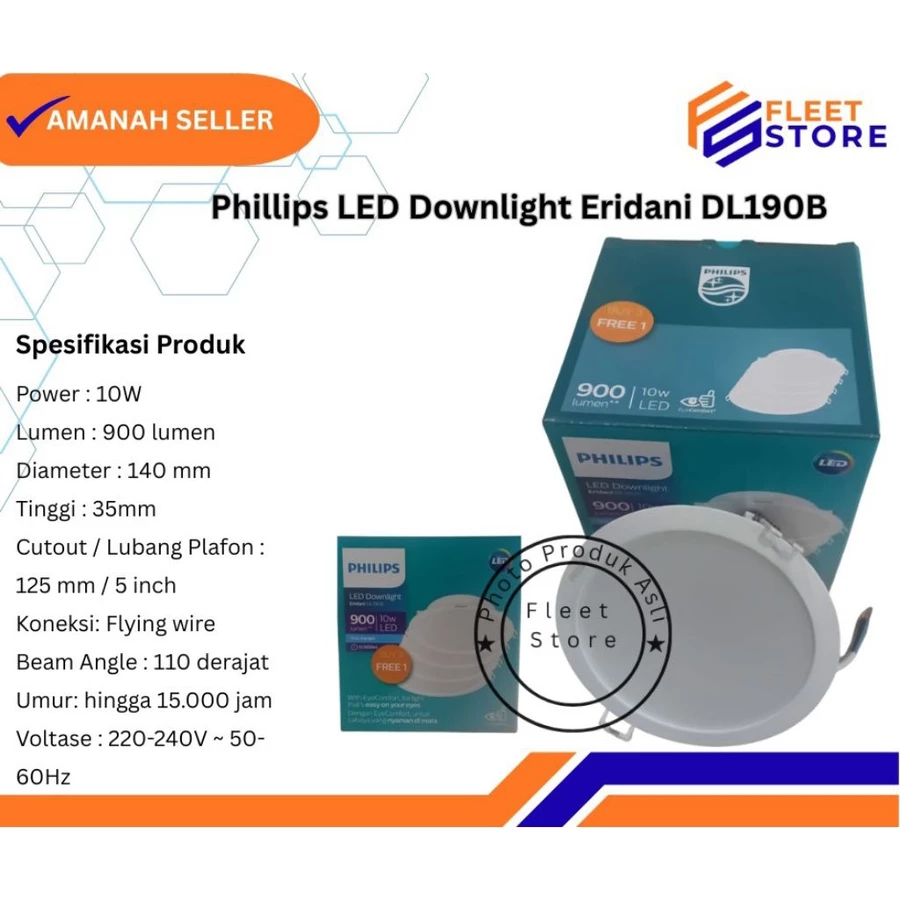 Phillip Eridani DL190B LED 10 W, Buy 3 Get 1