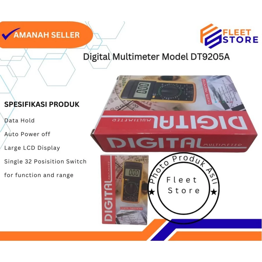 Digital Multimeter DT-9205A Multitester
