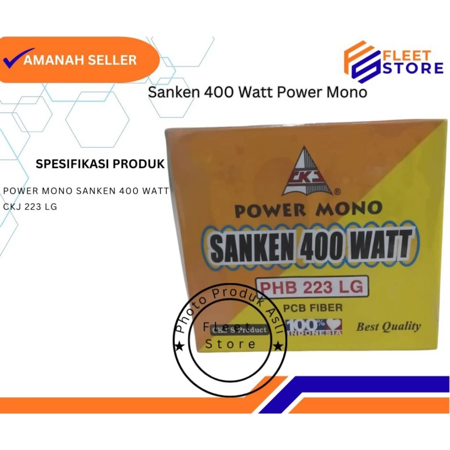 Power Mono Sanken 400 Watt PHB 233 LG