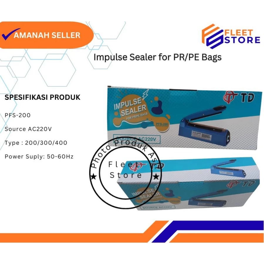 Alat Pres Plastik impulse sealer PFS-200 Murah dan aman
