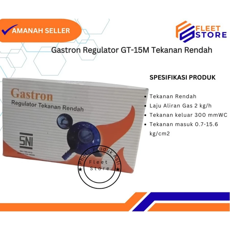 Gastron tipe GT-15M Regulator Tekanan Rendah untuk Kompor