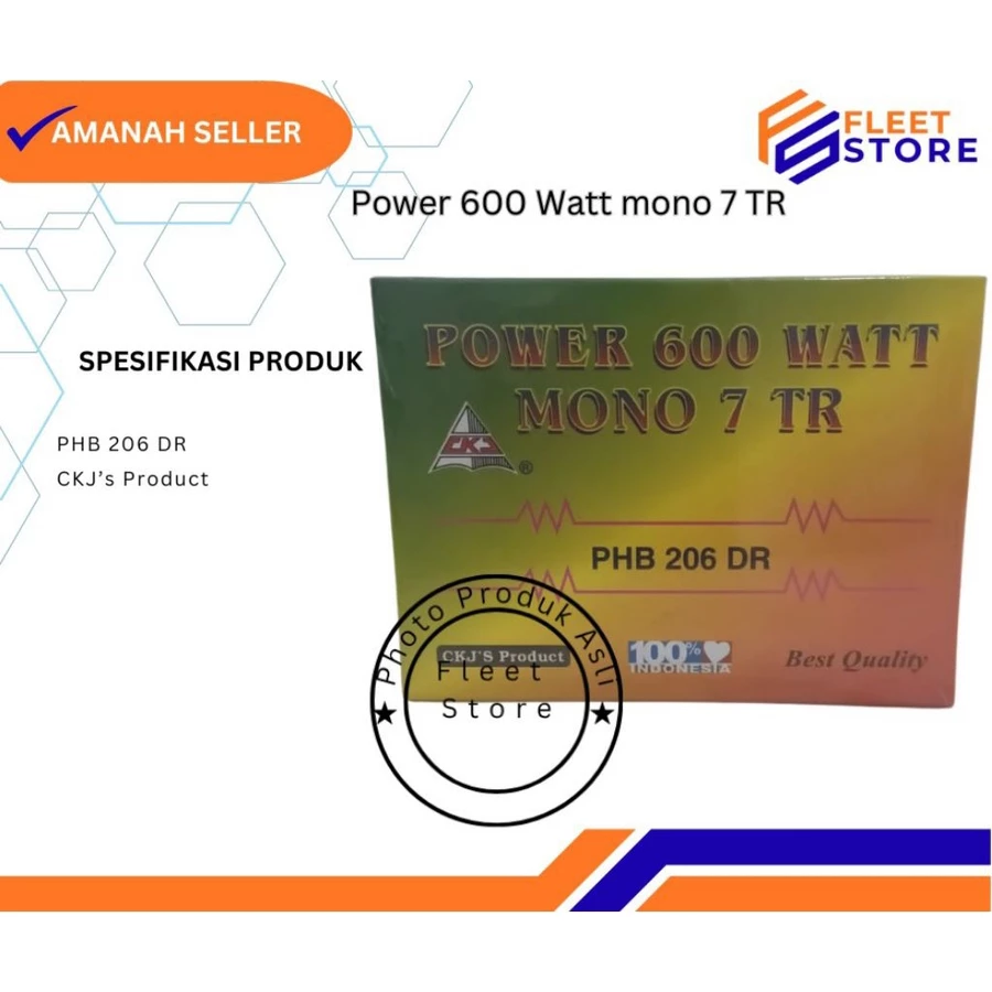 Power 600 Watt MONO 7 TR PHB 206 DR