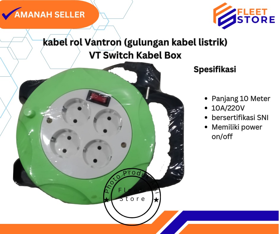 Kabel Rol Vantron (gulungan kabel listrik) VT Switch Kabel Box 10M