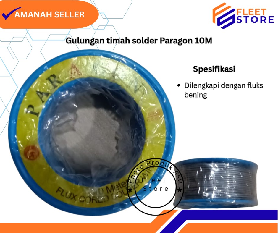 Gulungan timah solder Paragon 10m