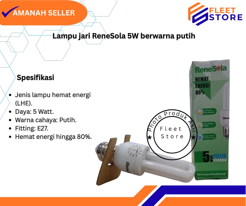 Lampu jari ReneSola 5W berwarna putih